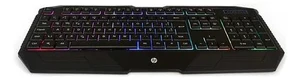 Teclado Gamer HP Preto LED RGB 4 Cores USB - K110