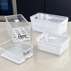 KIT ORGANIZADOR DE GELADEIRA CLEAR 4 UN
