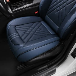 Kit Completo de Capas para Banco de Carro Averon em Couro Legítimo Universal 5 Lugares Com Airbag + Tapetes e Capa de Volante