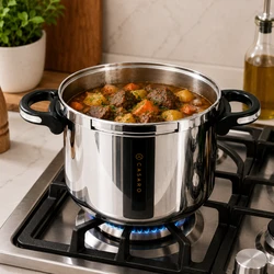 [Leve 2, Pague só 1] Panela de Pressão Turbo de Aço Inoxidável + Brinde: Kit Utensílios