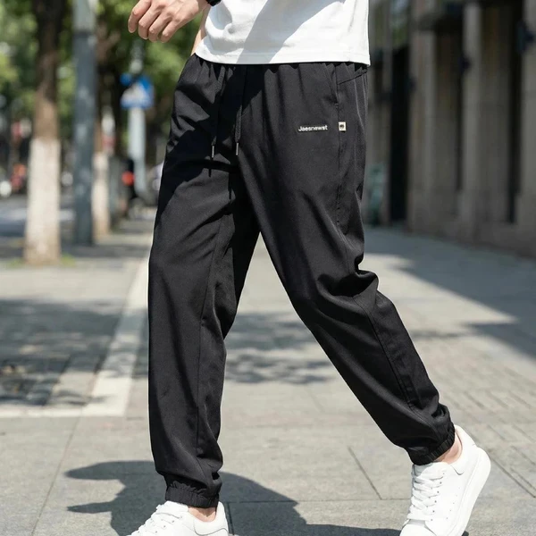 [Leve 3, Pague Só 2] Calça Keldor Masculina em Tecido Ice Silk e Elastano de Alta Fluidez com Cós Elástico Ajustável