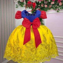 Vestido Temático Luxo Bordado - Branca de Neve  