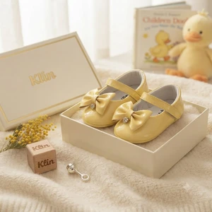 CALCADO KLIN SAPATILHA  RECEM NASCIDO AMARELO KLIN 208446 