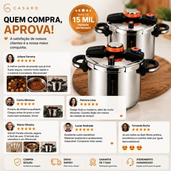 [Leve 2, Pague só 1] Panela de Pressão Turbo de Aço Inoxidável + Brinde: Kit Utensílios