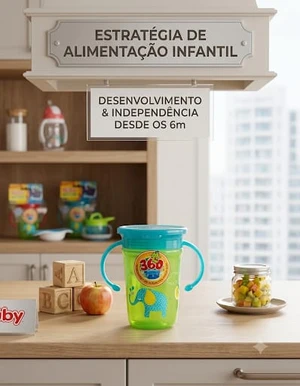 COPO DECORADO COM ALÇA 360 GRAUS 240 ML