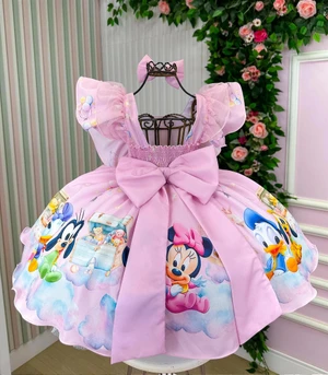Vestido Temático - Turma do Mickey Baby  