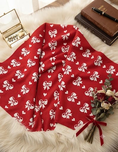 CAPA TRICOT LACINHOS E  PELE VERMELHO 20916 PITUCHINHUS