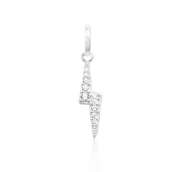 Pingente Zircônia Raio (8) BRANCO TAM-1 MINI