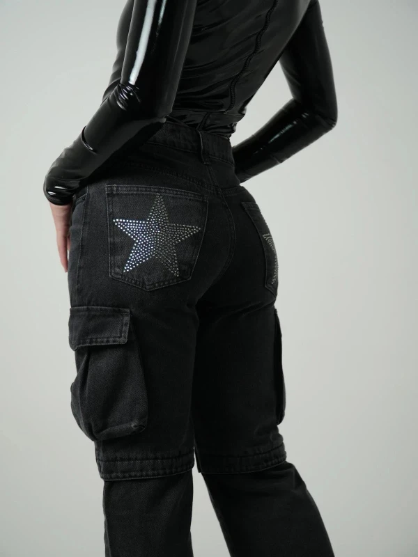Velour Calça Cargo Star