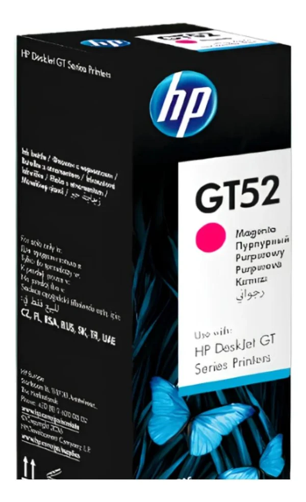 Refil de Tinta HP Vermelho Magenta - GT52