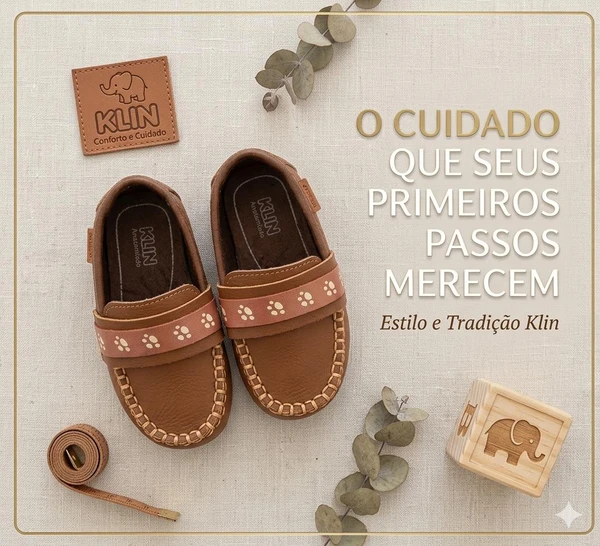 MOCASSIM CURUMIM KLIN WHISKY/CARAMELO - 197127