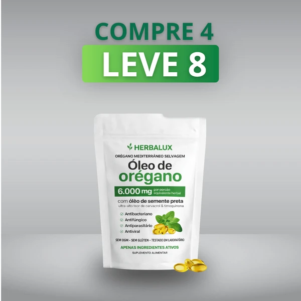 Óleo de Orégano - 10% de Desconto no Pix + Frete Grátis