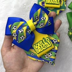 Gravata Aqui é o Brasil- Copa - 3 unid 