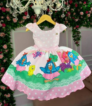  Vestido Temático - Galinha Pintadinha  