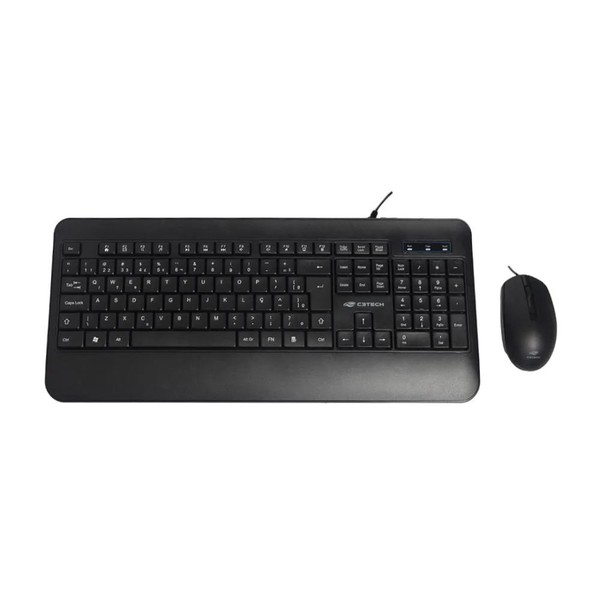 Kit Teclado e Mouse C3Tech USB Preto KT-200BK