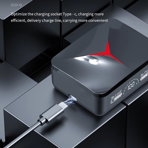 Fone De Ouvido M90 Pro Gamer Sem Fio Bluetooth 5.3 Hifi Stereo À Prova D'água