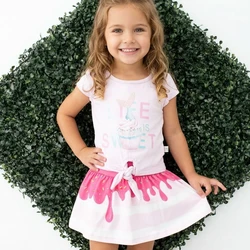 6820 CONJUNTO SWEET SEREIA BLUSA E SAIA  SHORT TIME KIDS