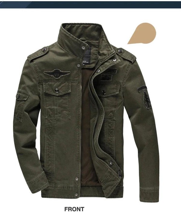 Jaqueta Militar Masculina Plus Size M-6XL - Algodão e Poliéster