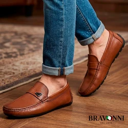 [COMPRE 1 E LEVE 2] Mocassins casuais de couro nobre, leves, confortáveis e respiráveis