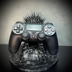 Suporte/Decoração Premium Trono de ferro Game of Thrones compativel com Controle Playstation e Xbox pintado a mão + CHAVEIRO DE BRINDE Pronta Entrega