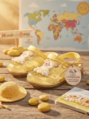 BABUCHE KIDS CLEAR WORLD - TRANSPARENTE/YELLOW CANDY WORLDCOLORS 205006 