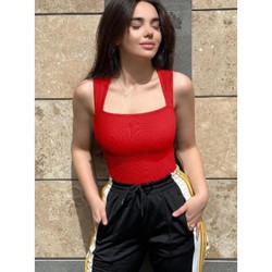Body Feminino Modelador Canelado Sem Costura com Decote Quadrado