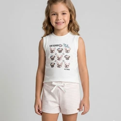 CONJUNTO VERAO FASHION DOGS OFF WHITE PETIT CHERIE 17116 