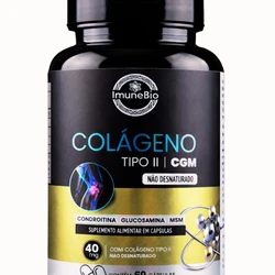 Kit 25  Colágeno Tipo II CGM + MSM + Glucosamina + Condroitina Premium Suporte Completo para Articulações e Mobilidade  - 540 Mg por cápsula - 60 Cápsulas O Colágeno Tipo II CGM é uma fórmula Premium
