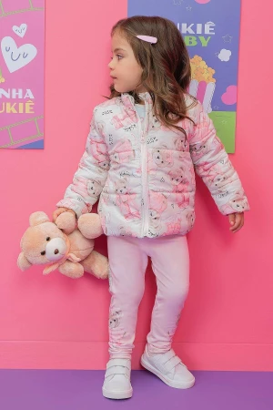 Conjunto de Jaquela Puffer em Nylon e Legging