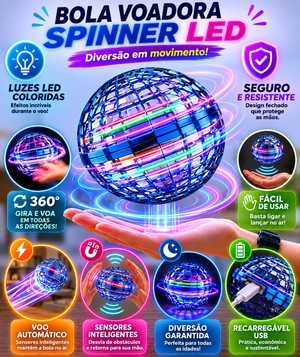 Bola Voadora Spinner LED