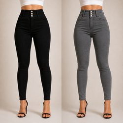 Kit 2 Calças Lipo Jeans Modeladoras - |DIRETO DA FÁBRICA|