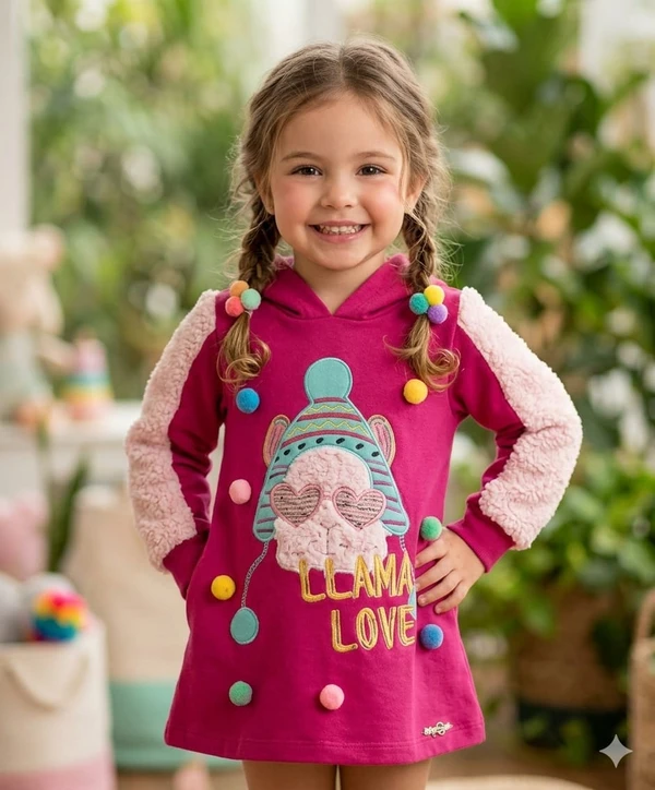 VESTIDO INFANTIL ML LHAMA MON SUCRE 05078