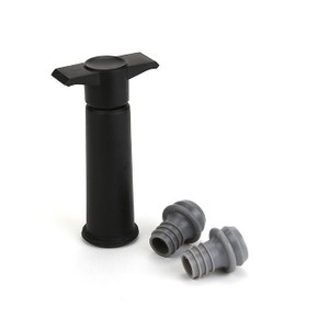 Bomba a Vácuo para Vinho com 2 Rolhas - Preto