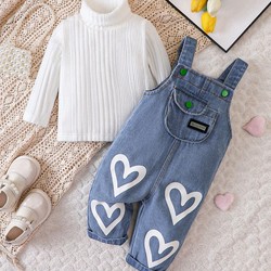 Conjunto Jardineirinha Jeans