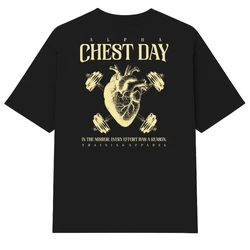 Camiseta Oversized Chest Day Preto