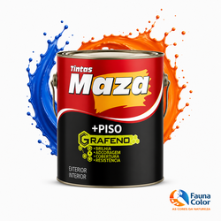 Tinta Piso Preto 3,6L Maza Grafeno Alta Resistência + Cobertura
