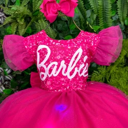 Vestido Fantasia - Barbie Pink Com Led