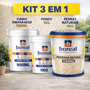 Kit Pedras naturais, Fundo Preparador e Primer