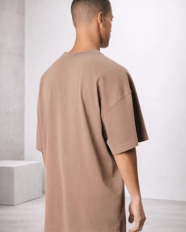T-shirt Oversized dark stoned Brown