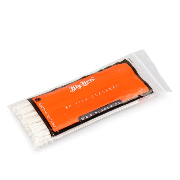 Limpador de Cachimbo de Algodão Big Ben Branco - Pacote com 50