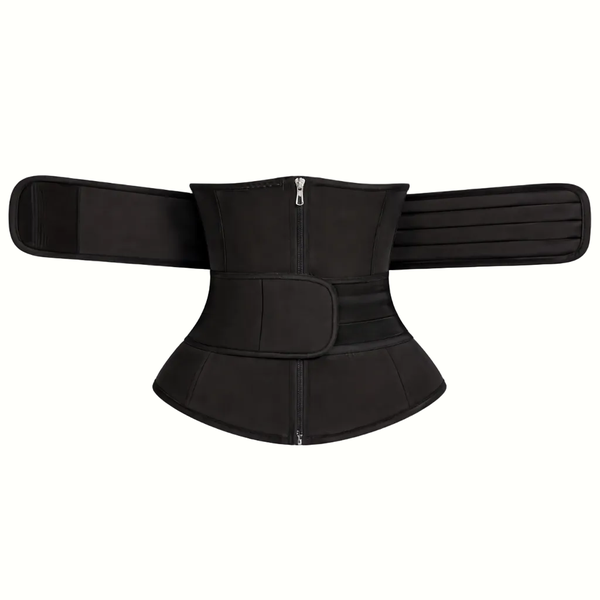 Cinta Modeladora Abdominal com Zíper e Velcro de Alta Compressão