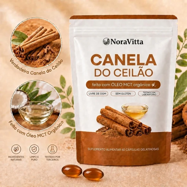 NoraVitta – Canela do Ceilão 7.200mg com Óleo MCT