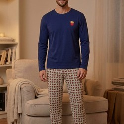 PIJAMA MANGA LONGA ADULTO BATATA FRITA 86123 PINGO LELE