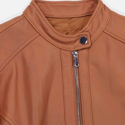 Jaqueta Couro Pelica Essential - Camel