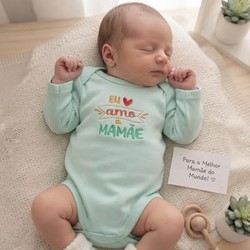 BODY EU AMO MAMÃE 20677 YUKS VERDE