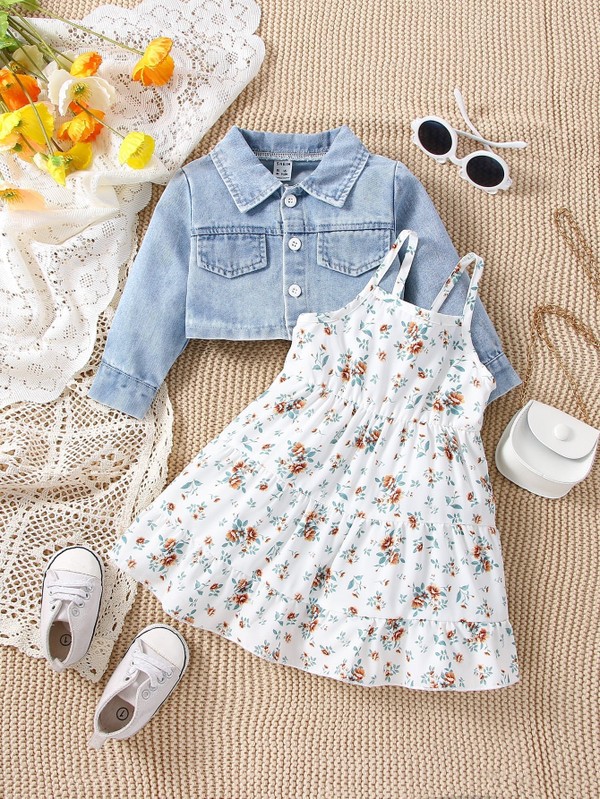 Conjunto Jaqueta e Vestido Floral