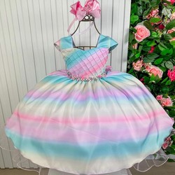 Vestido temático - Inspiração Arco-íris 