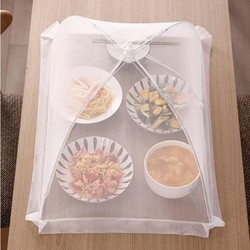 Capa de malha dobrável para alimentos, lavável, moscas, mesas, à prova de insetos, proteção para pratos, acessórios de armazenamento de cozinha para casa