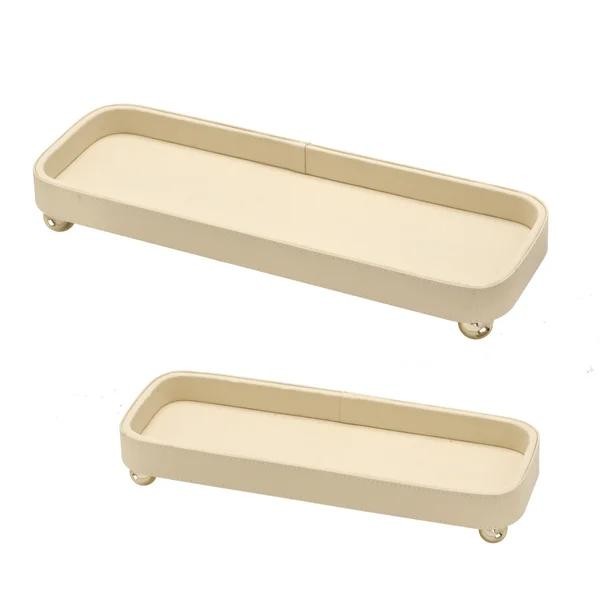 Jogo 2 Bandejas Decorativas Off White
