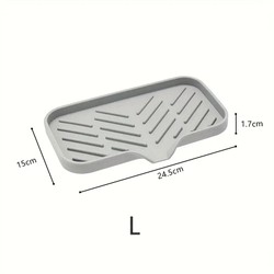Tapete De Torneira De Silicone Para Pia De Cozinha Almofada De Dreno De Esponja Sink SplashDrying Bandeja de armazenamento de bancada Saboneteira